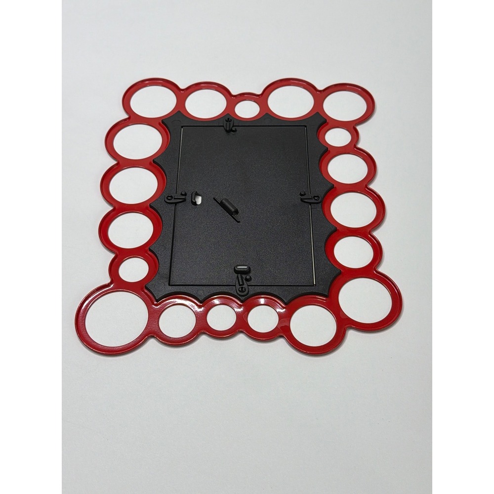 Walden Red Bubble Circle Border Picture Frame Glossy Modern 4x6 Photo Opening - Picture 4 of 6